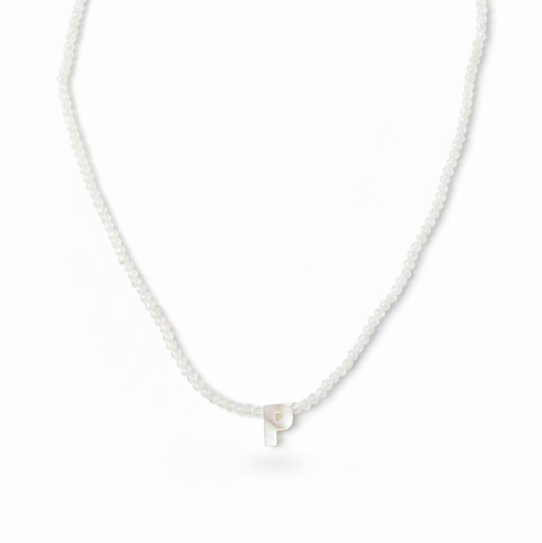 Sparkle Beaded Initial Necklace
