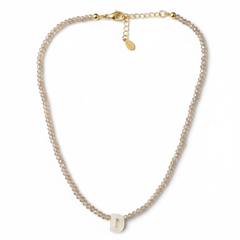 Sparkle Beaded Initial Necklace