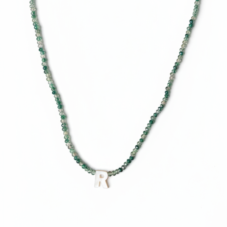 Sparkle Beaded Initial Necklace