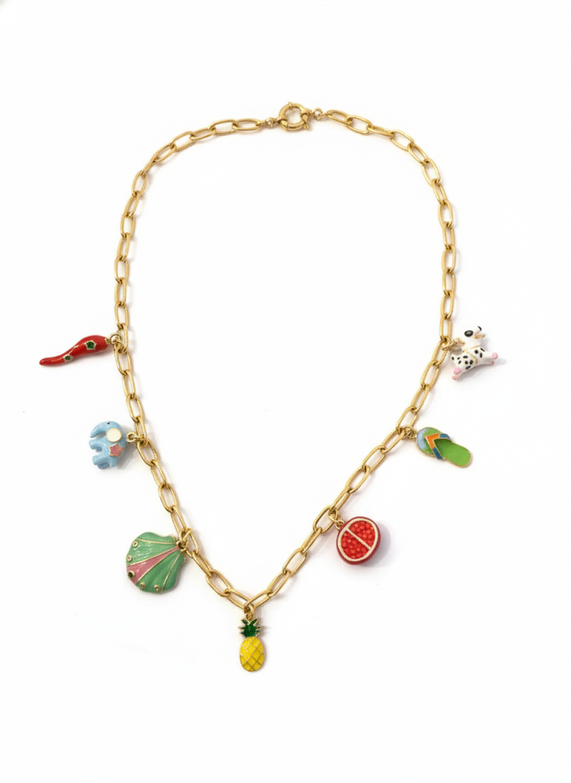 Create your own colourful charm necklace