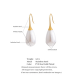 Teardrop Pearl Drop Earrings