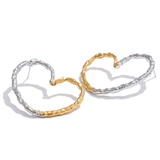Two Tone Heart Earrings