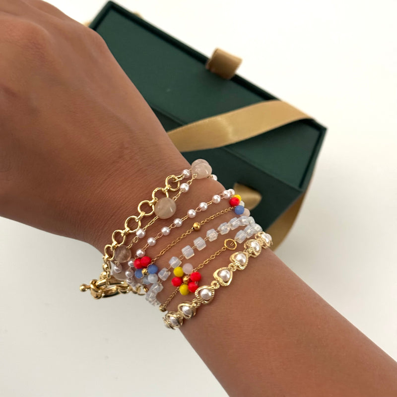 Coral Dreamscape Wrap Bracelet