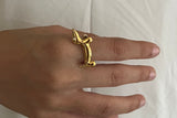 Gold Dog Ring