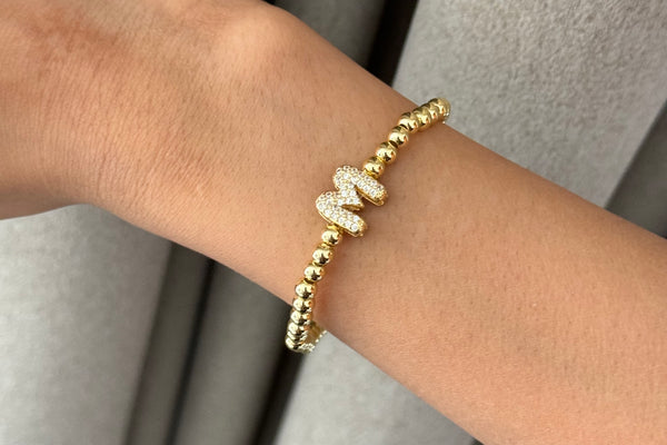 Gold Pop Initial Bracelet
