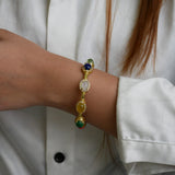 Indian Navratna Inspired Colorful Stone Bangle Jewelry