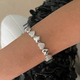 Heartline Silver Bracelet