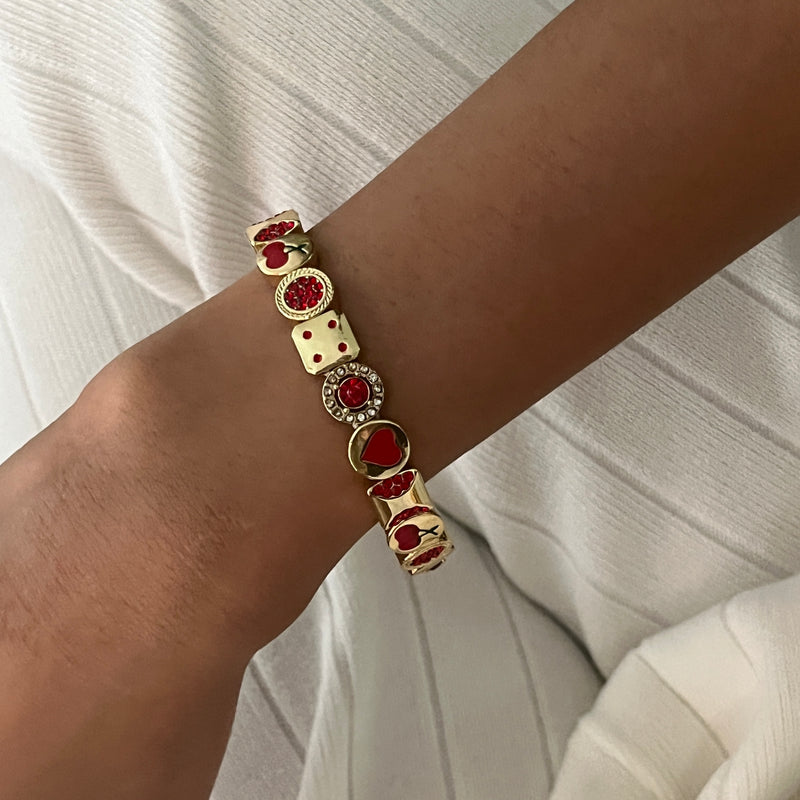 Red Charm Me Bracelet
