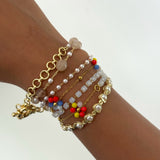 Coral Dreamscape Wrap Bracelet