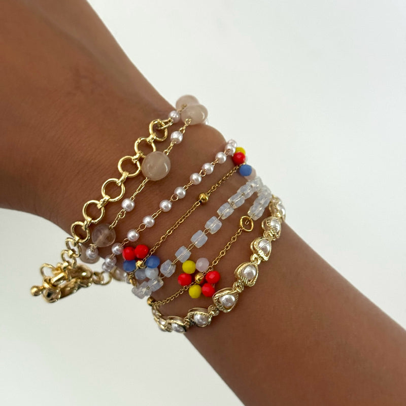 Coral Dreamscape Wrap Bracelet