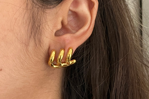 Wave Stack Earrings