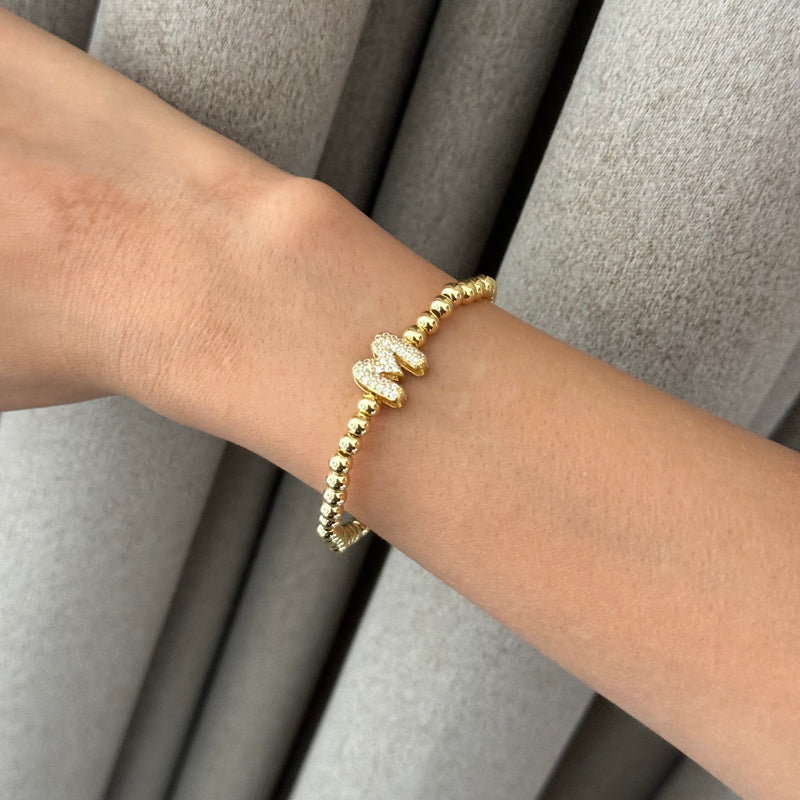 Gold Pop Initial Bracelet