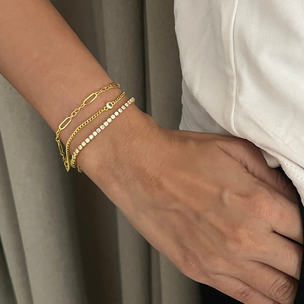 Triple Layered Sparkle Bracelet