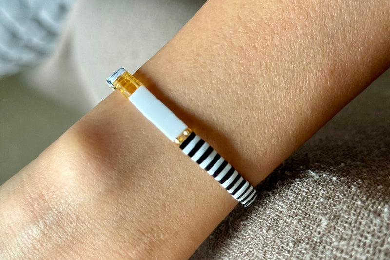 Zebra Gleam Tila Bracelet