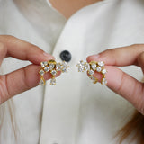 Iris Mixed-Cut Cluster Studs