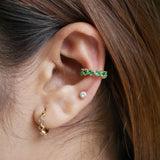 Emerald & Diamond Eternity Ear Cuff
