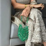 Fresh Emerald Crystal On Cue Bag
