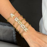 Bubble Initial Link Bracelet