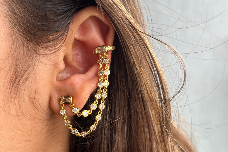 Crystal Crawler Single Earcuff