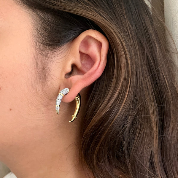 Pave Claw Earrings