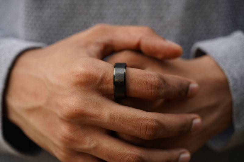 Matte Black Ring Men - Main Image