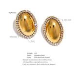 The Halo Gilded Oval Studs
