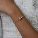 Kids Gold Pop Initial Bracelet