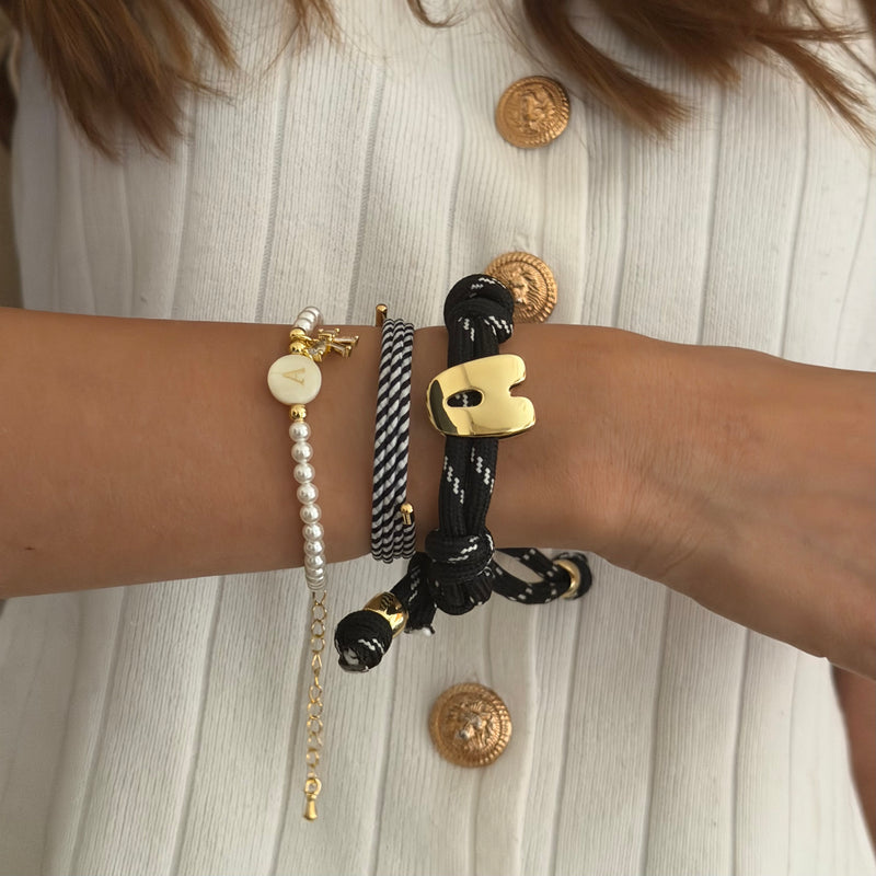 Bold Initial Braid Bracelet