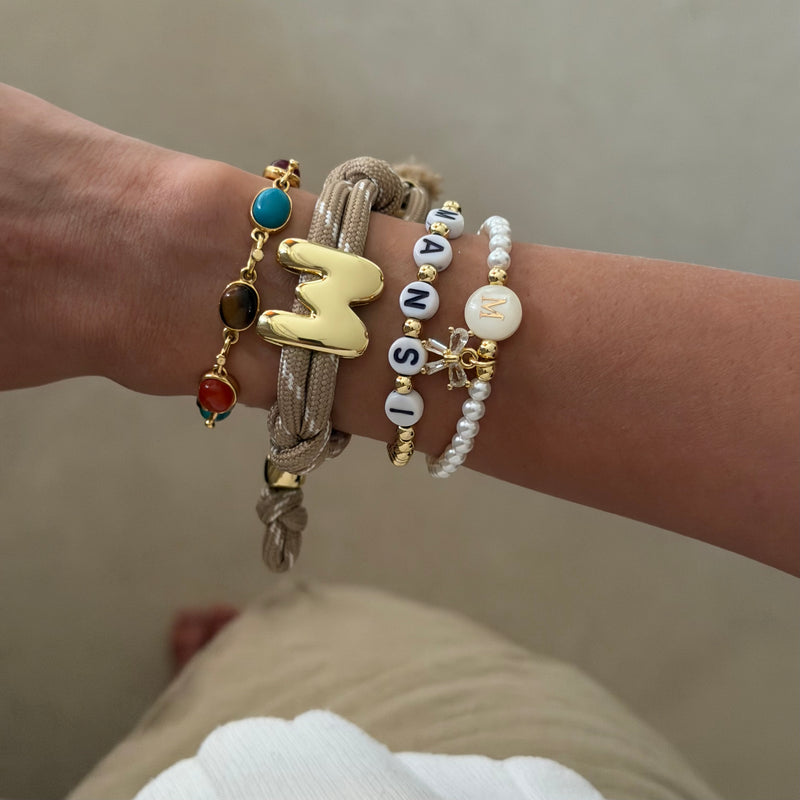Bold Initial Braid Bracelet