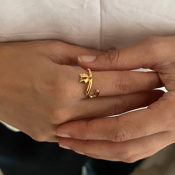 Gold Cat Ring