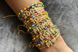 Beaded Mini Bubble Initial Name Bracelet