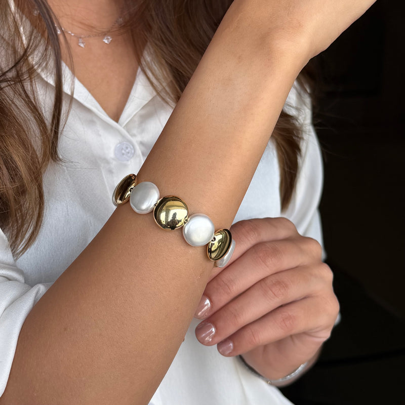 Golden Pearl Harmony Bracelet