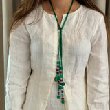 Jade Green Double Line Lariat
