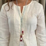 Powder Blue Single Line Lariat