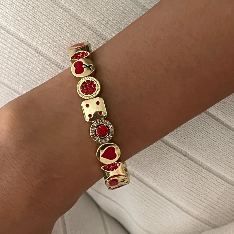 Red Charm Me Bracelet
