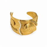 The Siren’s Shell Textured Gold Cuff