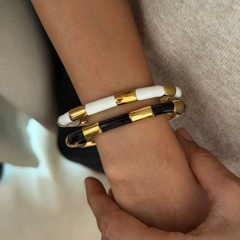 Enamel Monochrome Cuff