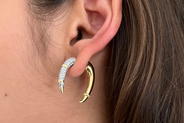 Pave Claw Earrings