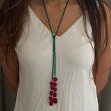 Emerald Flame Single Line Lariat