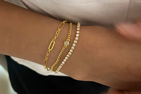 Triple Layered Sparkle Bracelet
