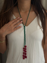 Emerald Flame Single Line Lariat