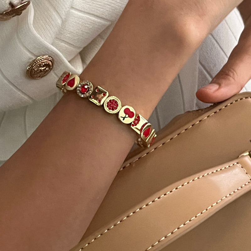 Red Charm Me Bracelet