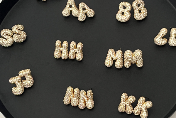 Bubble Initial Earrings