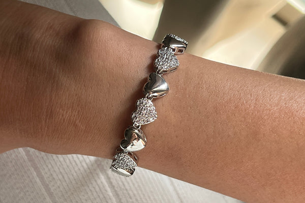 Heartline Silver Bracelet