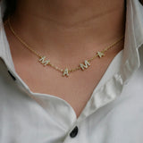 Mom & Mama Sparkle Letter Name Necklace