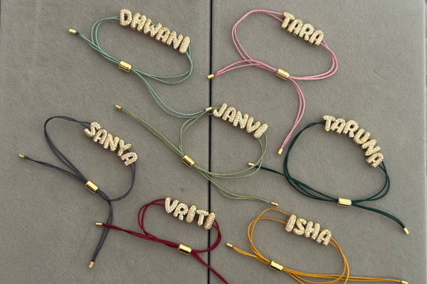 Cord Name Bracelet (Due to high demand ships after 8 business days)