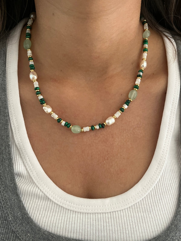 Wild Fern & Pearl Necklace