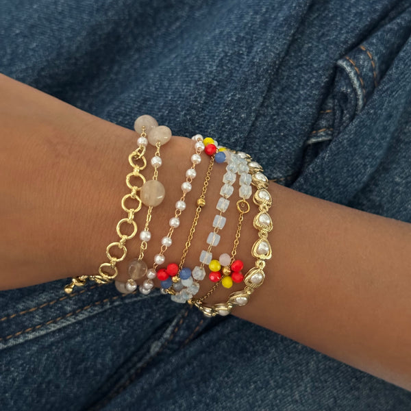 Coral Dreamscape Wrap Bracelet