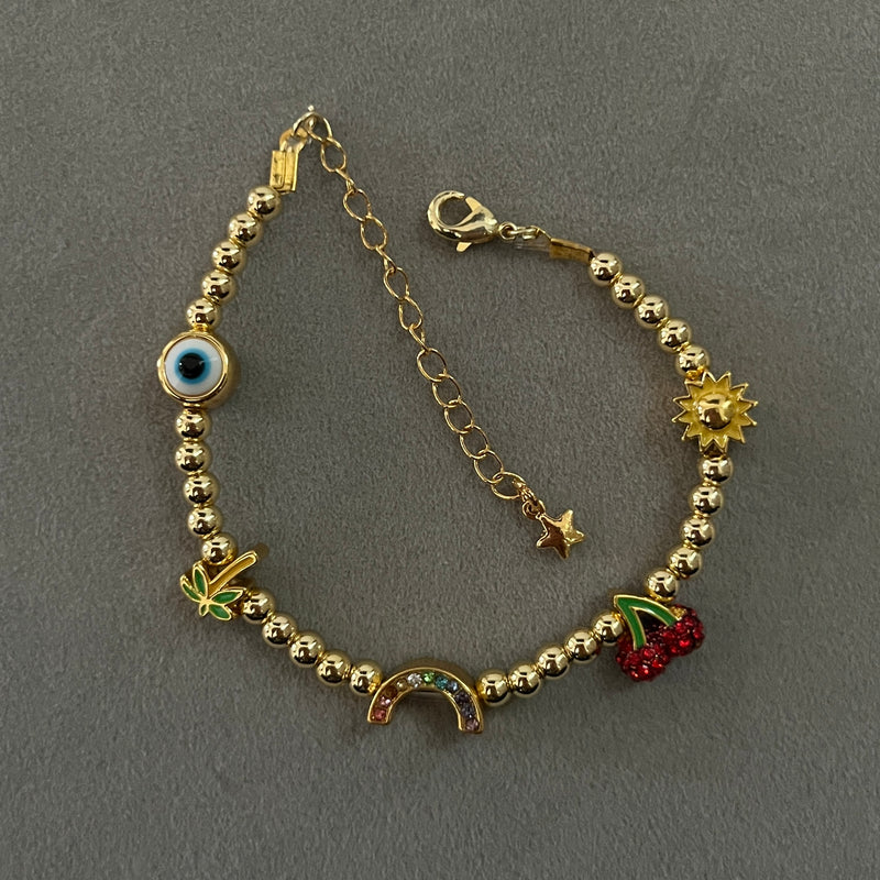 Gold Pop Charm Bracelet