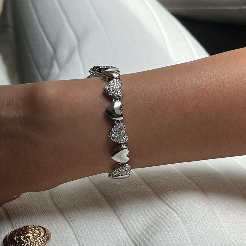Heartline Silver Bracelet